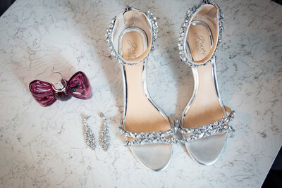silver luxury high heels