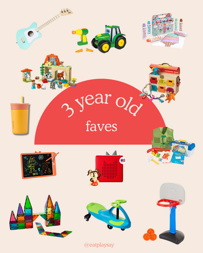 best gifts for 3 year olds roundup graphic