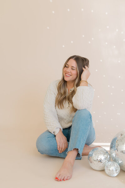 Lifestyle stylist and blogger Christina on the Daily wearing a spring inspired outfit