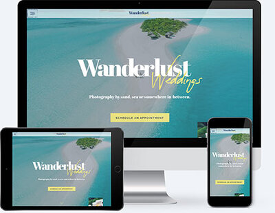 Showit website template wanderlust weddings by The Template Emporium
