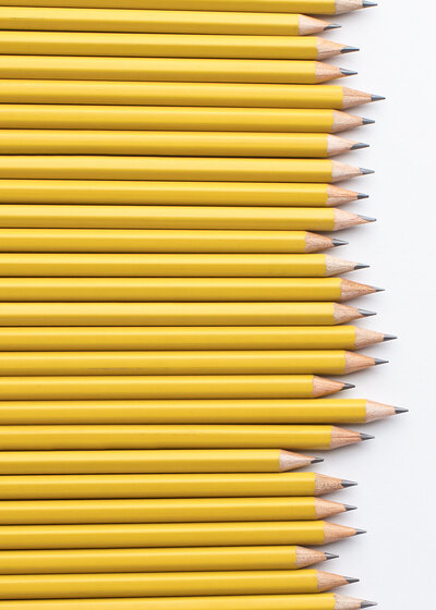 several yellow number 2 pencils