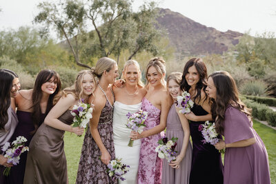 Bridesmaid bouquets for lavender dresses 