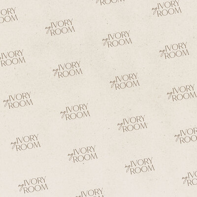 Repeated pattern of My Ivory Room logo