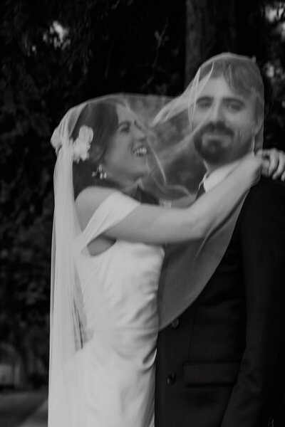 candid alberta wedding photo