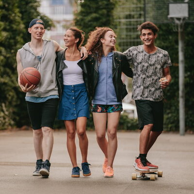 group of teen friends