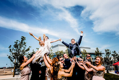 fun bridal party photo in cleveland