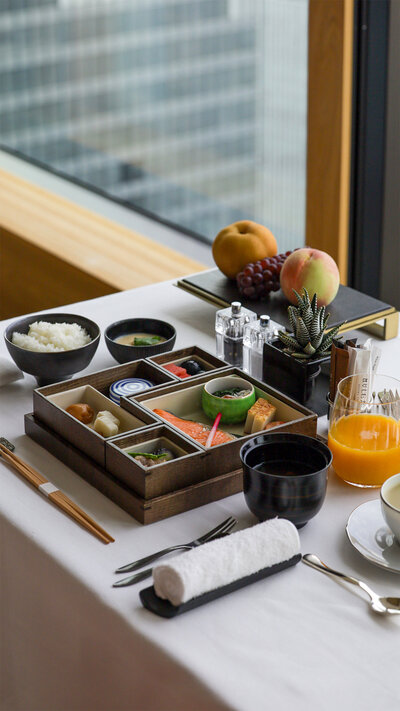 Breakfast and food photography at Bvlgari Hotel Tokyo by Fenja, fine dining and hospitality photographer.