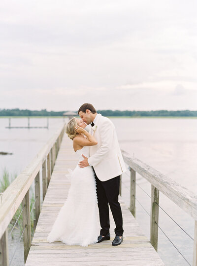 Colorful wedding cake captured on film by Madison Sapp.