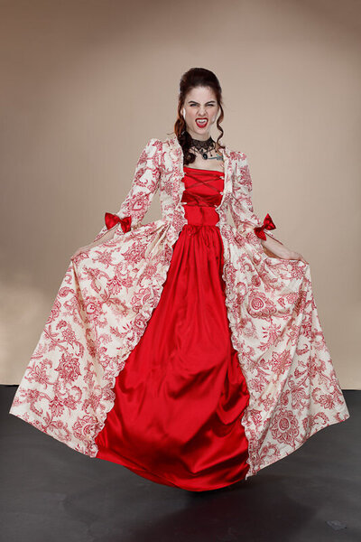 Vampire Gothic Victorian Red Dress Woman