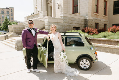 Crested Butte Elopement with Mount Crested Butte in the background