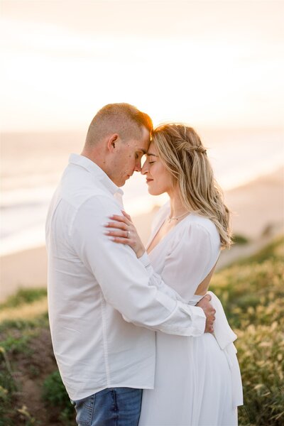 Light and airy editorial engagement session photography in Malibu