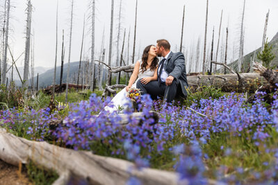 couple standing on the cliffs in colorado taken by Minnesota wedding photographer Marcus Hanenburg Photography