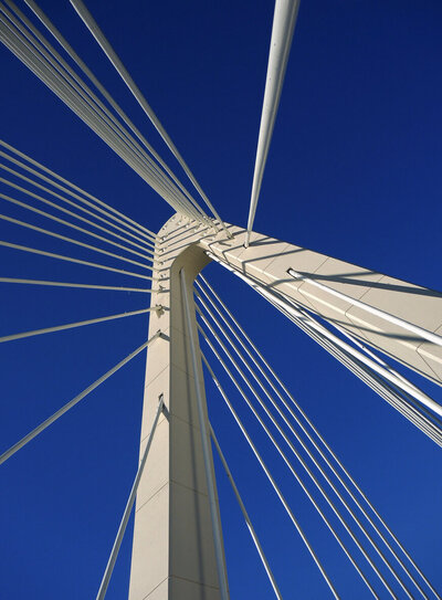 Decorative image of a support element in bridge construction symbolizing the concept of a book  manuscript heading for publication