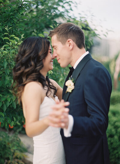 Asian-american luxury wedding was photographed at the Denver Botanic Gardens
