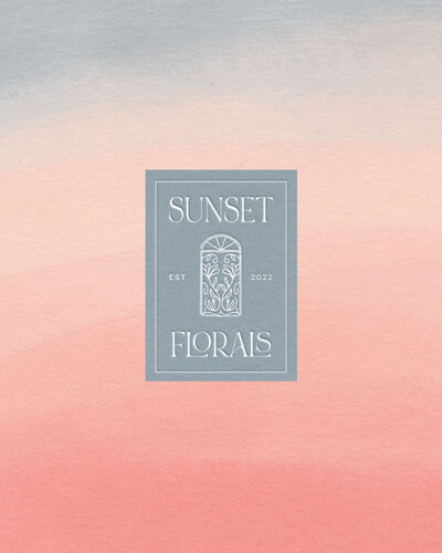 Colourful romantic branding for a floral designer featuring a hand-sketched logo.