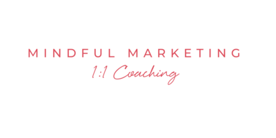 Logo of Mindful Marketing 1:1 Coaching in raspberry