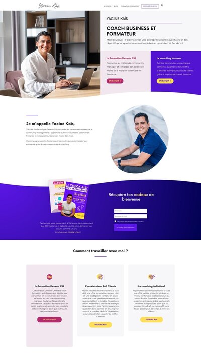 Template showit pour entrepreneur