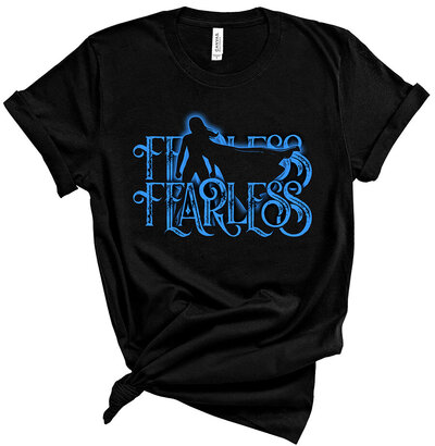 fearless tee with ink change to blue