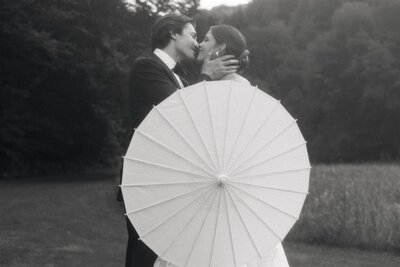 bride and groom pouring their champagne tower