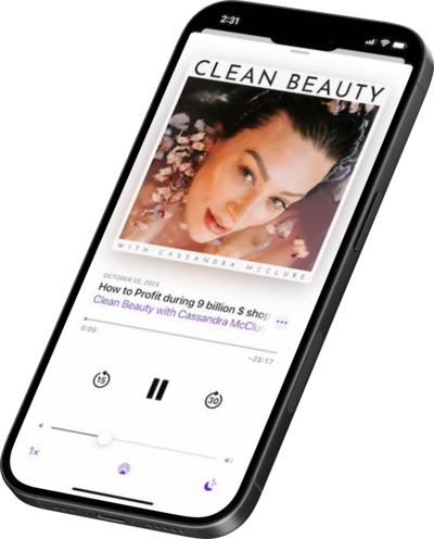 Clean Beauty podcast on iphone