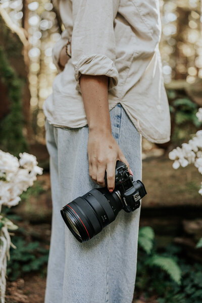 Bre with Camera waist down