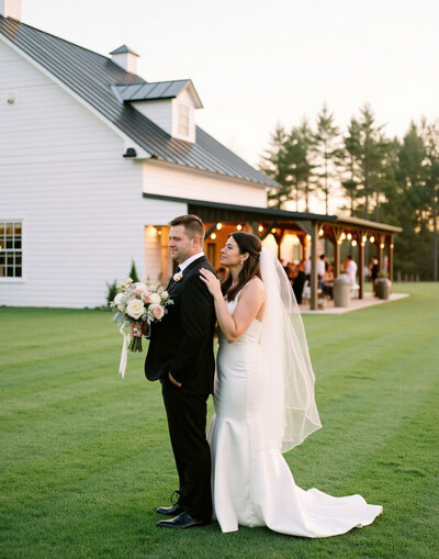 Bride getting ready at wedding venue