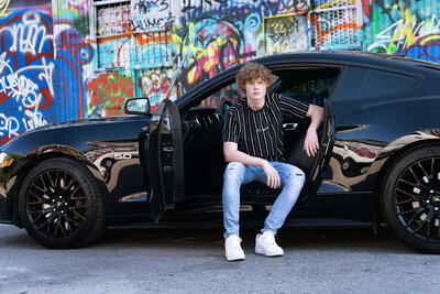 senior-guy-with-car-mustang