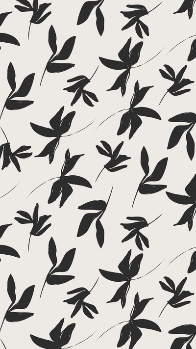 Lovelykind brand pattern black floral illustrations on cream background