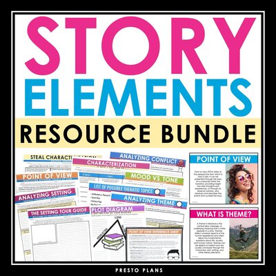 1 Story Elements Lessons and Activities Bundle