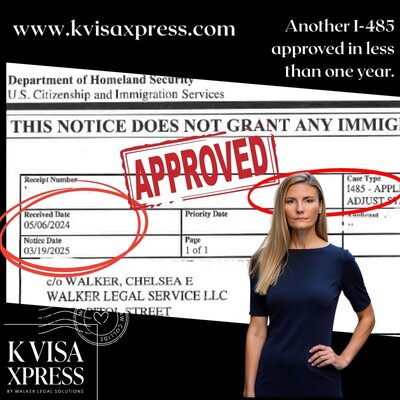 testimonal and real client result successful I-485 approval in under one year excellent immigration law results 