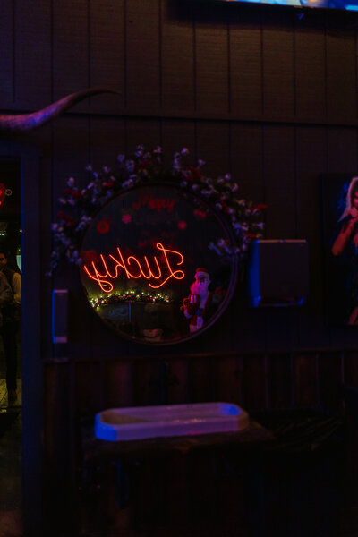 Groom holding bouquet