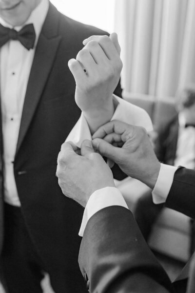 Groom and Groomsmen Getting Ready at DoubleTree, Evansville.063