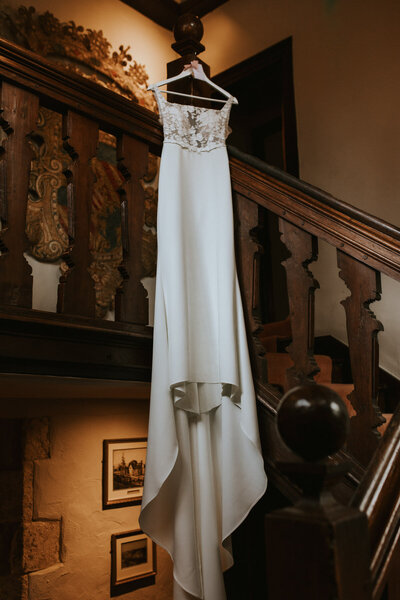 Wedding Dress on stairs