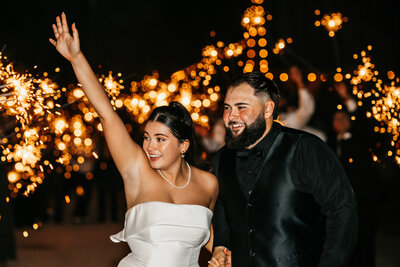 Photo of bride and groom smiling by St. Paul Wedding Photographer, Kelly Friday Photography. 