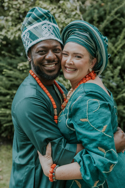 Woodall Creative Co Founder, Emily with her Husband on their wedding day