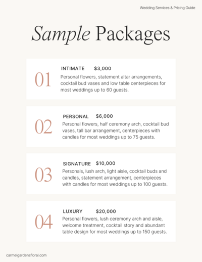 carmel-wedding-flowers-packages