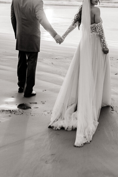 Port moody Beach elopement at sunset