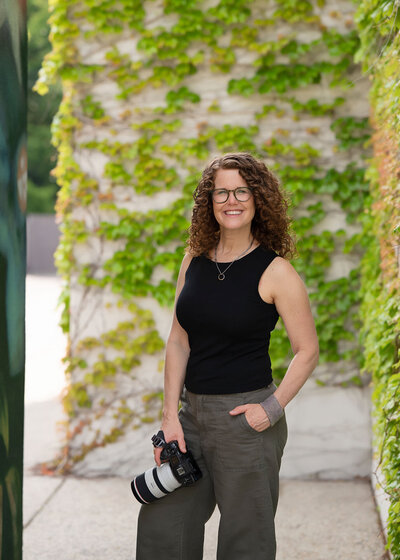 Portrait of an Ann Arbor-based professional photographer specializing in senior portraits, branding, and headshots.