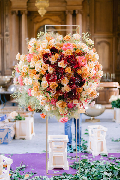 floral decor Destination wedding Paris planner designer Castle