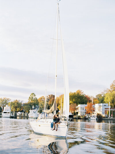 Annapolis engagement photo in downtown annapolis