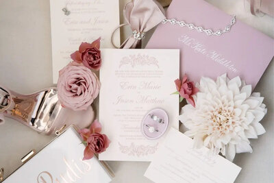 Pink Romantic Wedding Stationery