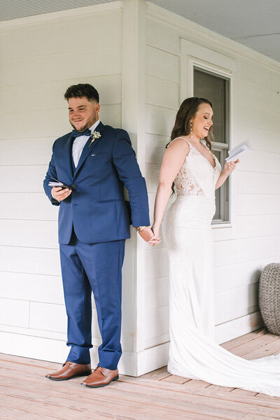 bride and groom before the wedding ceremony
