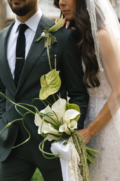 Bold and bright bridal bouquet by The Romantiks, romantic wedding florals based in Calgary, AB & Cranbrook, BC. Featured on the Brontë Bride Vendor Guide.