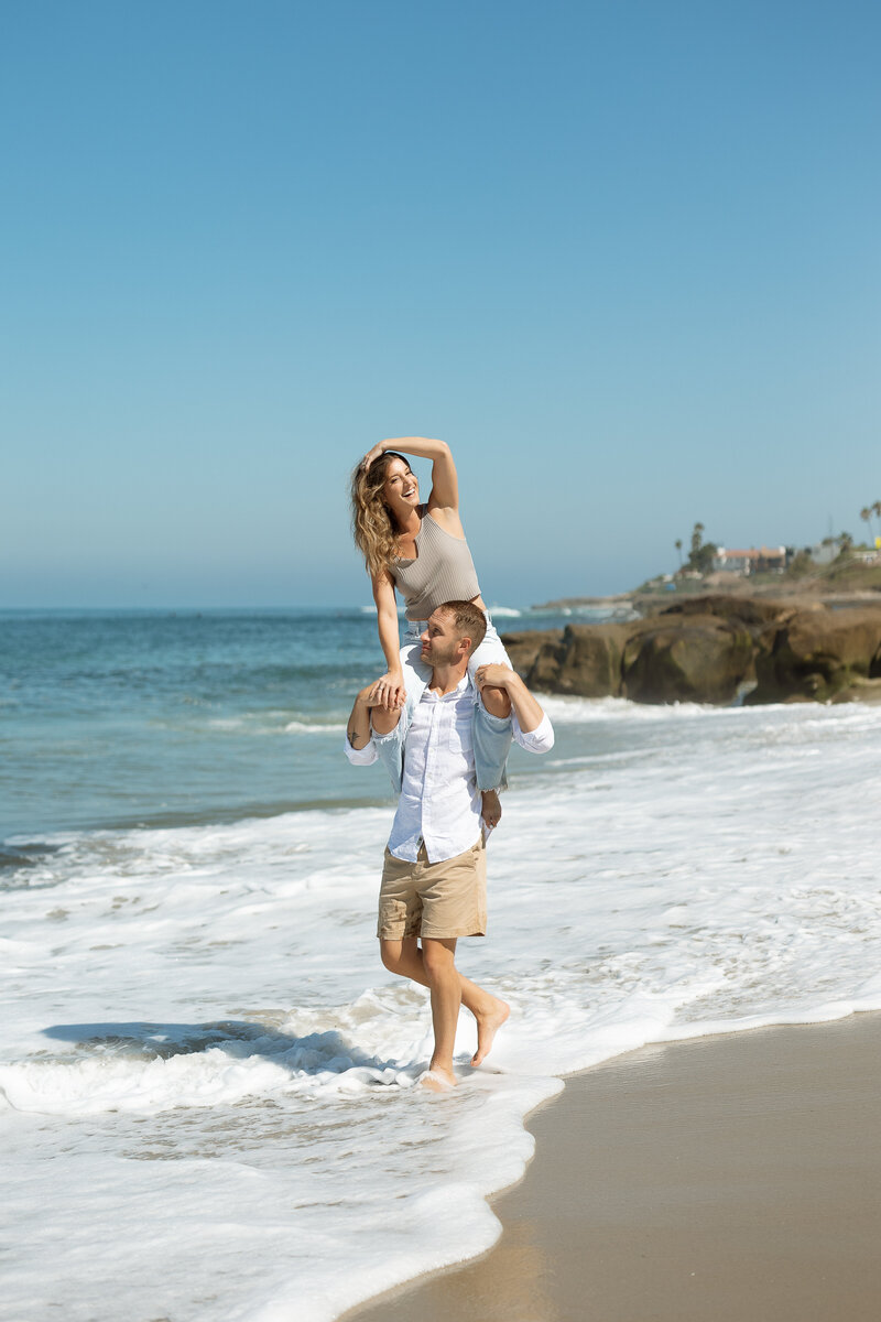 couple walking on beach