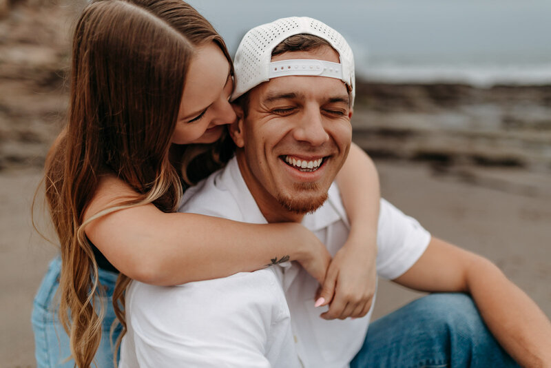 Couple laughing