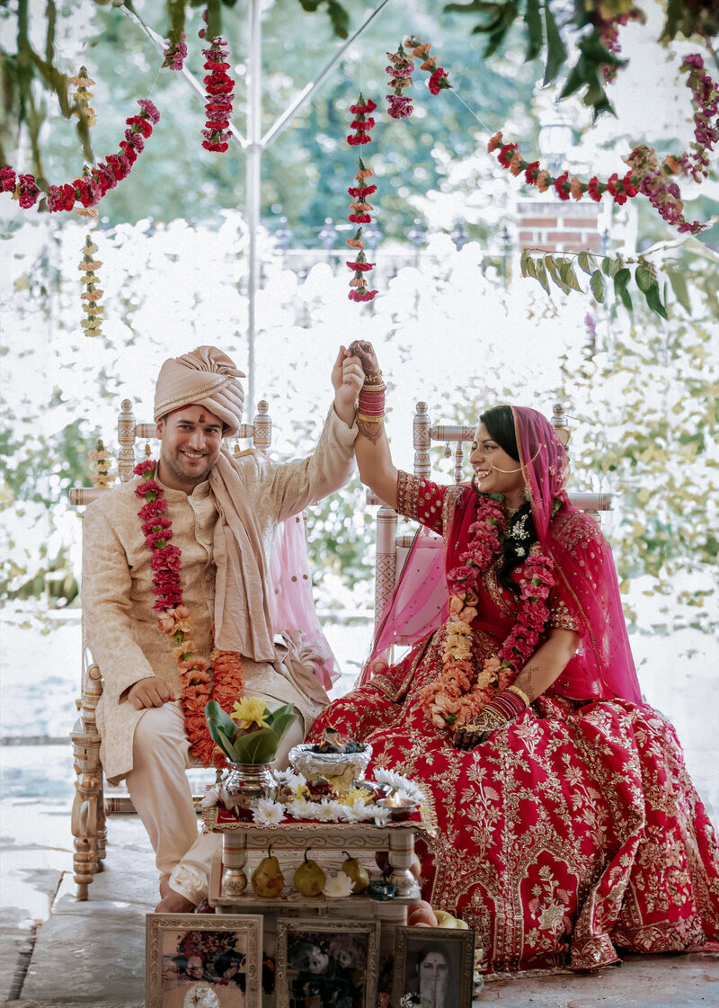 indian-bride-and-groom-cheering-at-shaadi