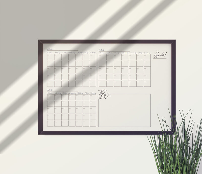 Quarterly content planning printable Calendar