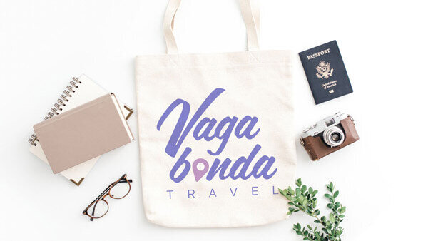 Vagabonda Travel Branding Identity Tote Bag Design