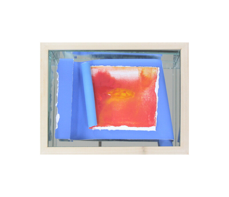 Out of the Blue 2 - 2003 - 17.5x23cm - oil on paper + mirrors