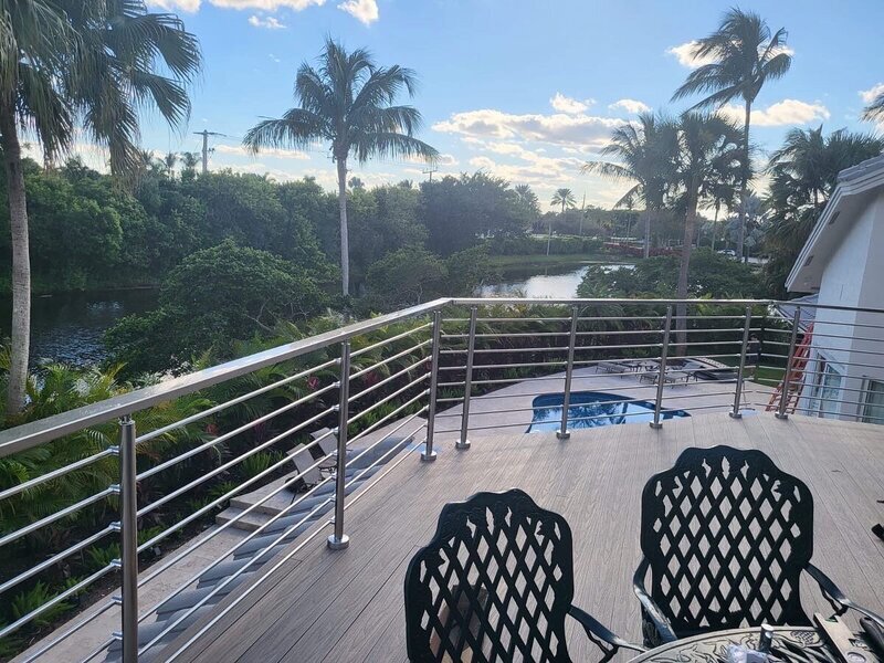 Custom Deck Railing Installation in South Florida | Aluminum, Glass & Cable